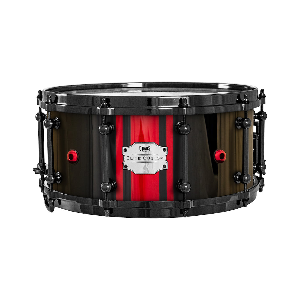 Chaos Elite Custom 14x6.5 Maple Re-Ring Snare Drum - Red GTS