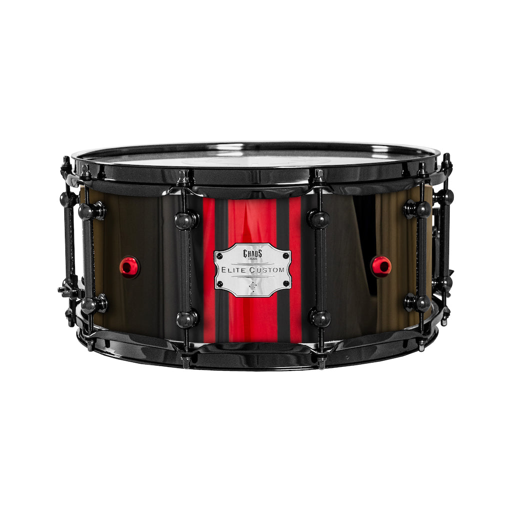 Chaos Elite Custom 14x6.5 Maple Re-Ring Snare Drum - Red GTS