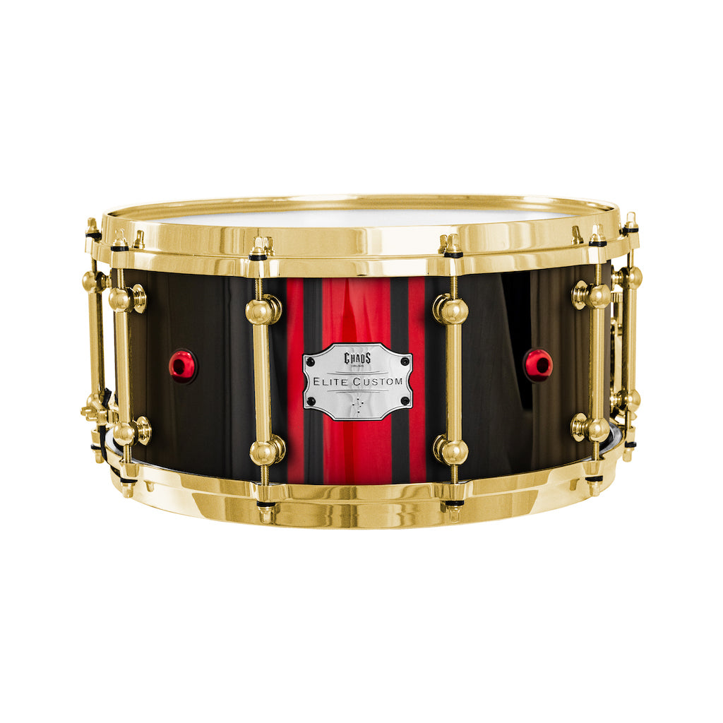 Chaos Elite Custom 14x6.5 Maple Re-Ring Snare Drum - Red GTS