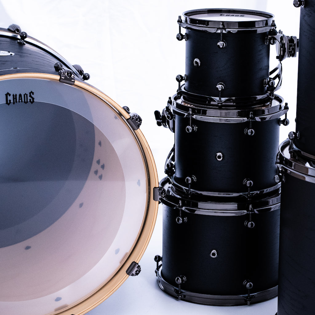 Chaos Phoenix II Maple & Oak Drum Kit - Satin Black