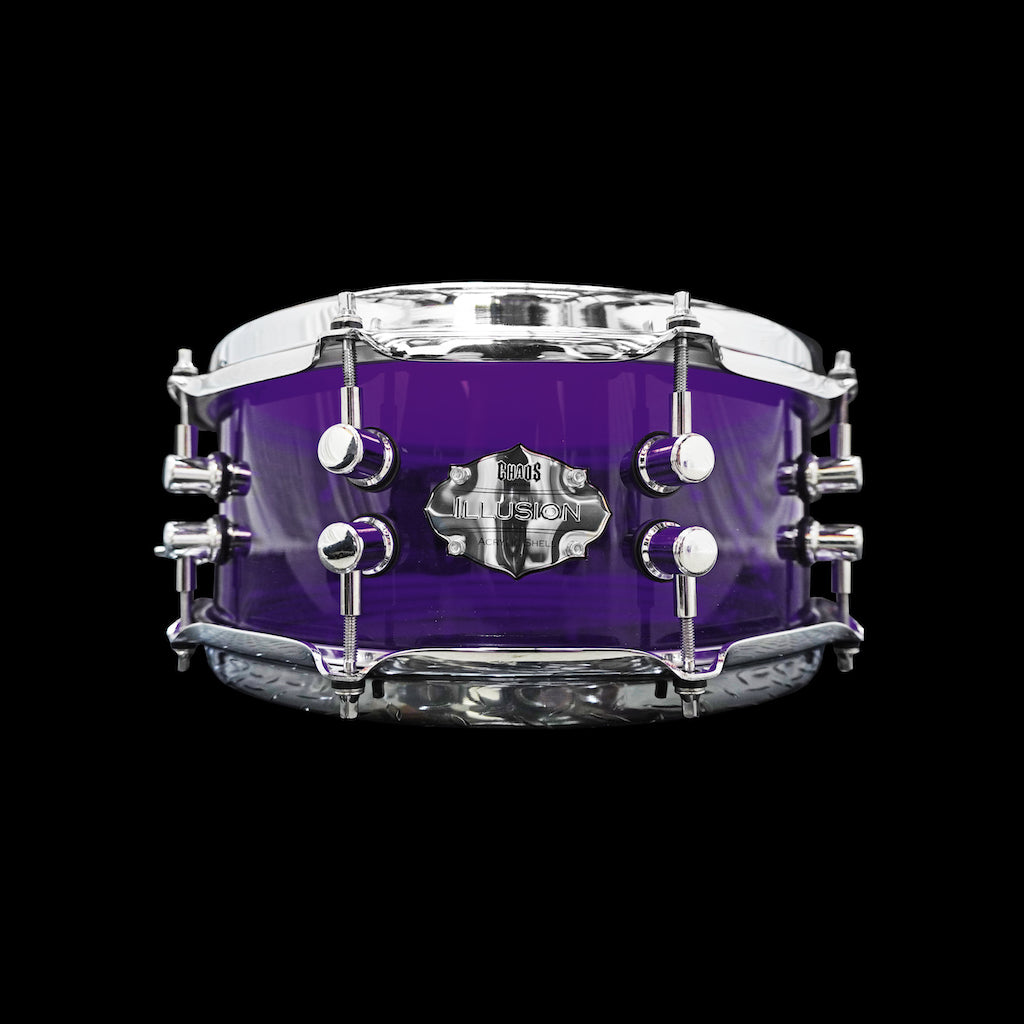 Chaos Illusion 14x5.5 Acrylic Snare Drum - Purple