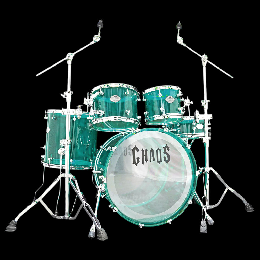 Chaos Illusion Acrylic Drum Kit - Coke Bottle Green