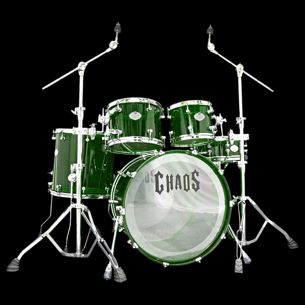 Chaos Illusion Acrylic Drum Kit - Green