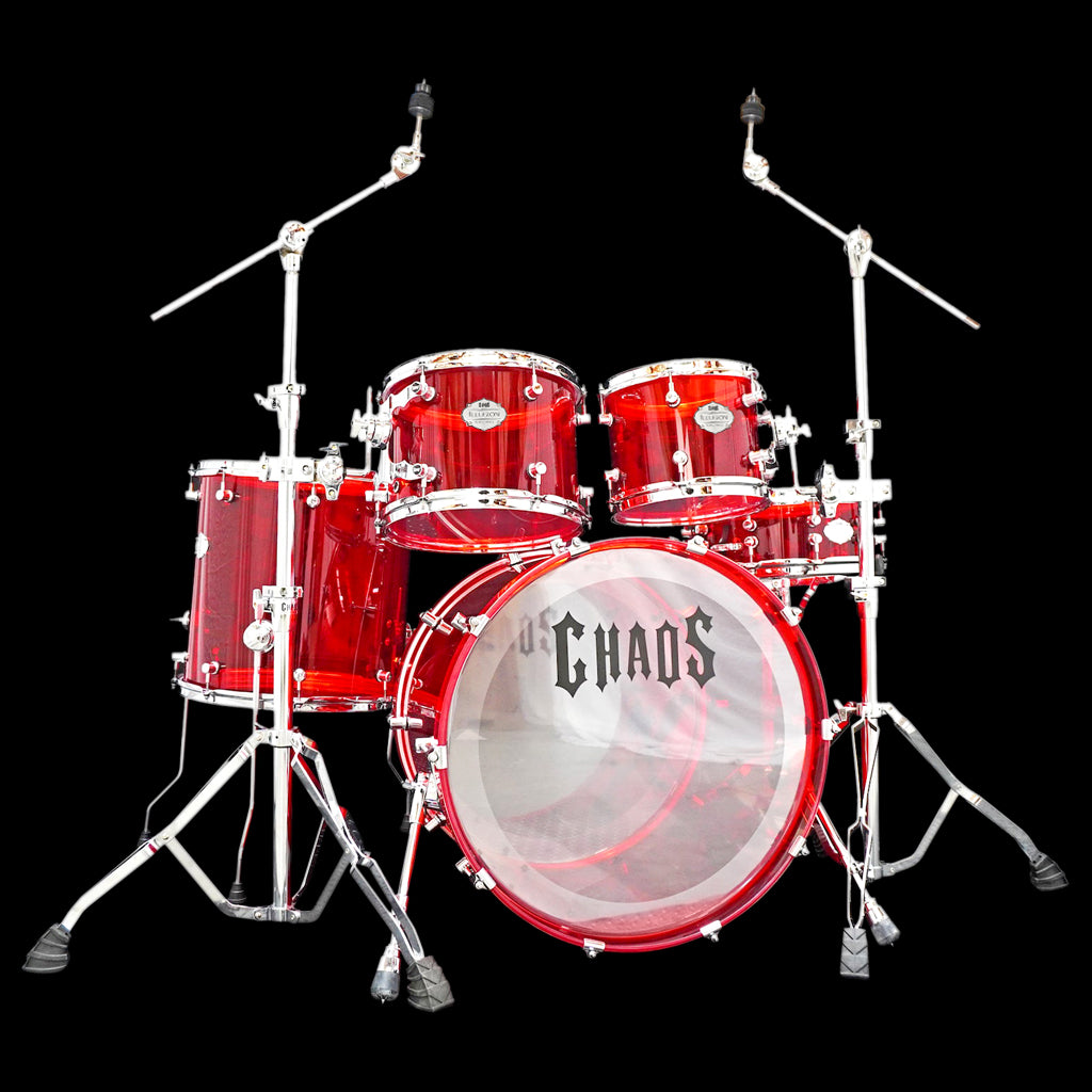Chaos Illusion Acrylic Drum Kit - Red