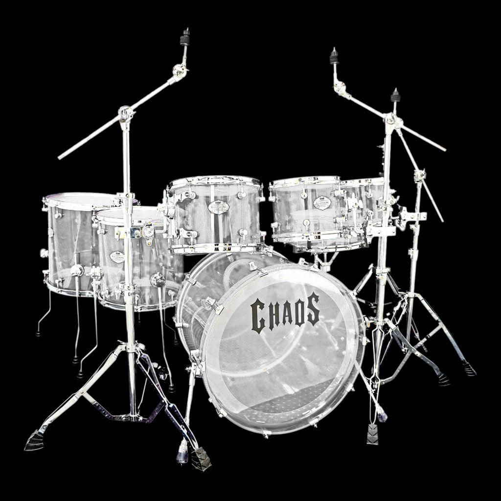Chaos Illusion Acrylic Drum Kit - Clear