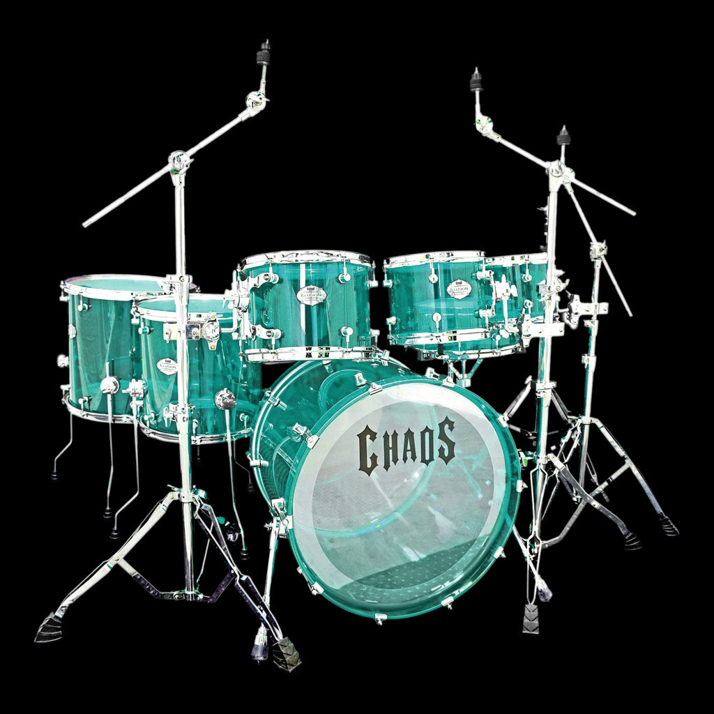 Chaos Illusion Acrylic Drum Kit - Coke Bottle Green