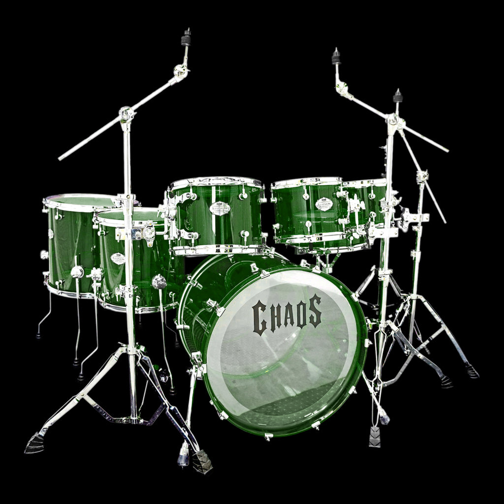 Chaos Illusion Acrylic Drum Kit - Green