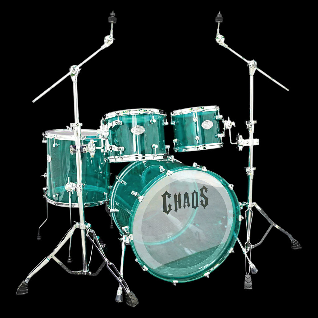 Chaos Illusion Acrylic Drum Kit - Coke Bottle Green