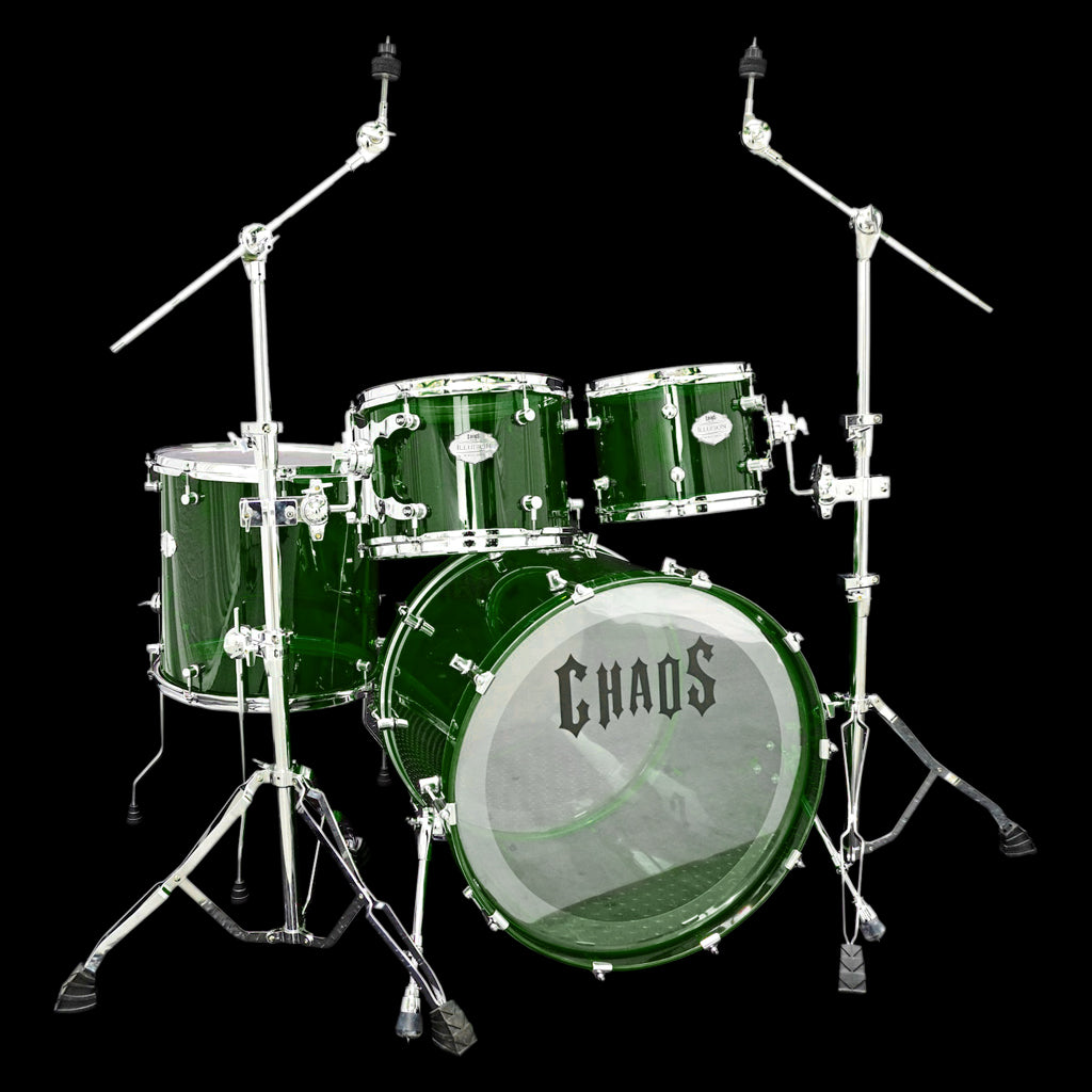 Chaos Illusion Acrylic Drum Kit - Green