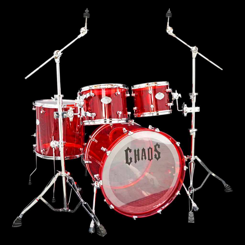 Chaos Illusion Acrylic Drum Kit - Red