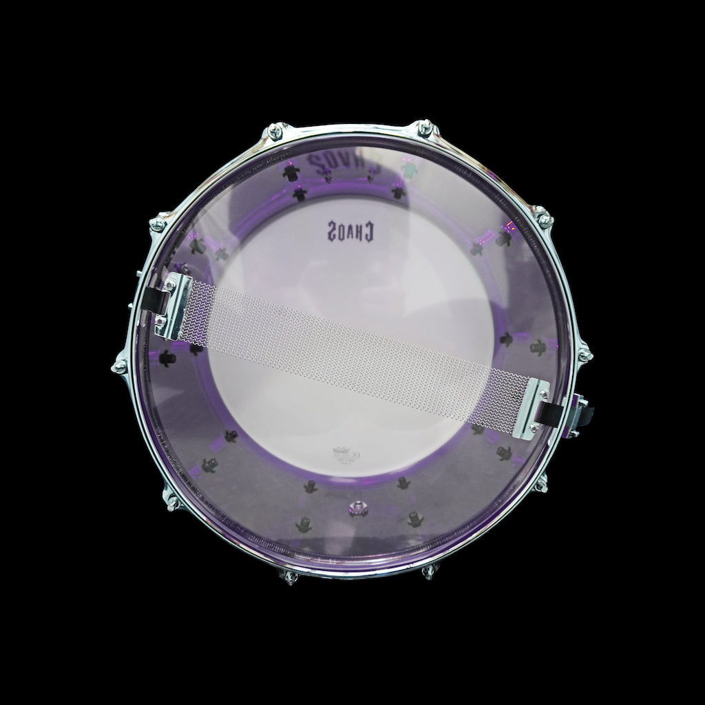 Chaos Illusion 13x6.5 Acrylic Snare Drum Bottom - Purple