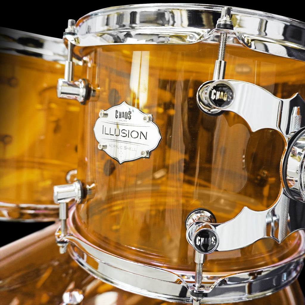Chaos Illusion Acrylic Drum Kit - Amber