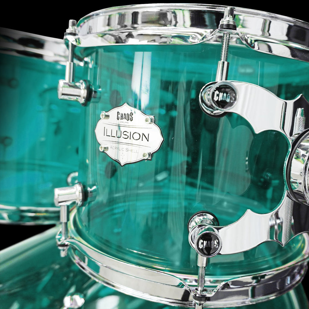 Chaos Illusion Acrylic Drum Kit - Coke Bottle Green