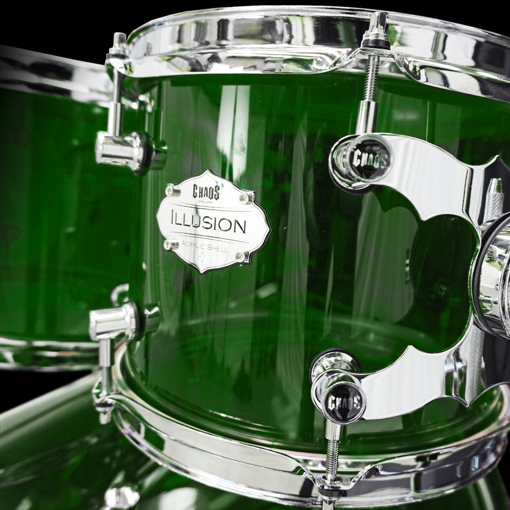 Chaos Illusion Acrylic Drum Kit - Green