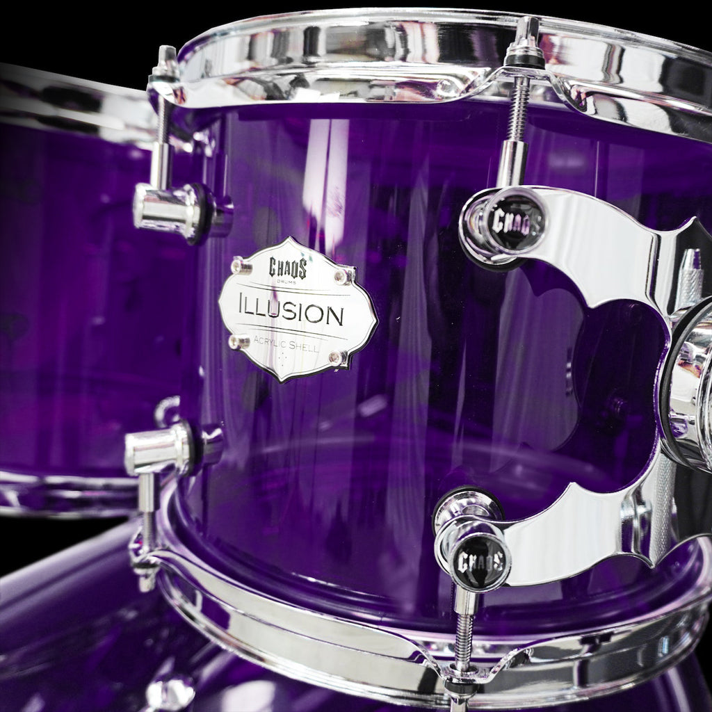 Chaos Illusion Acrylic Drum Kit - Purple