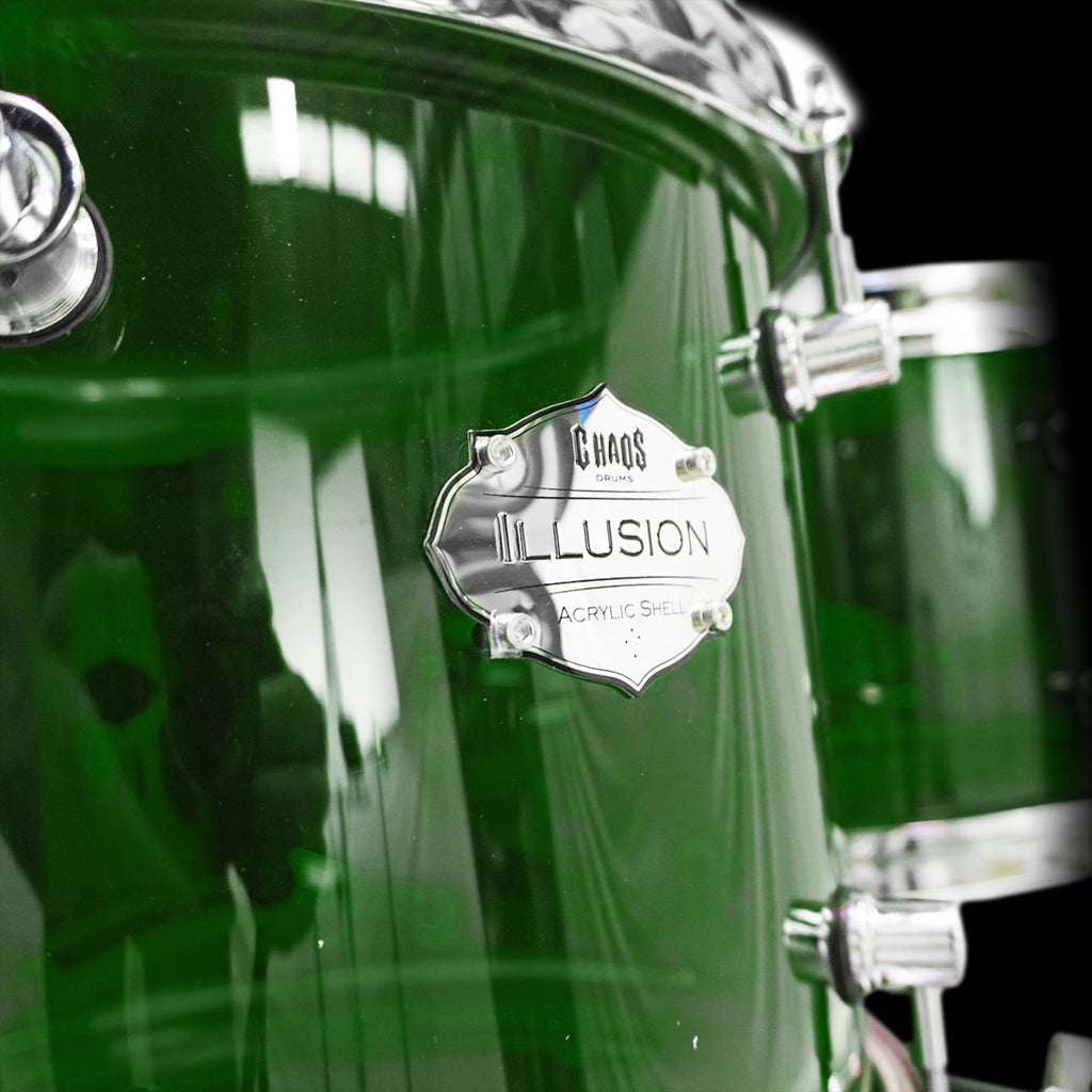 Chaos Illusion Acrylic Drum Kit - Green
