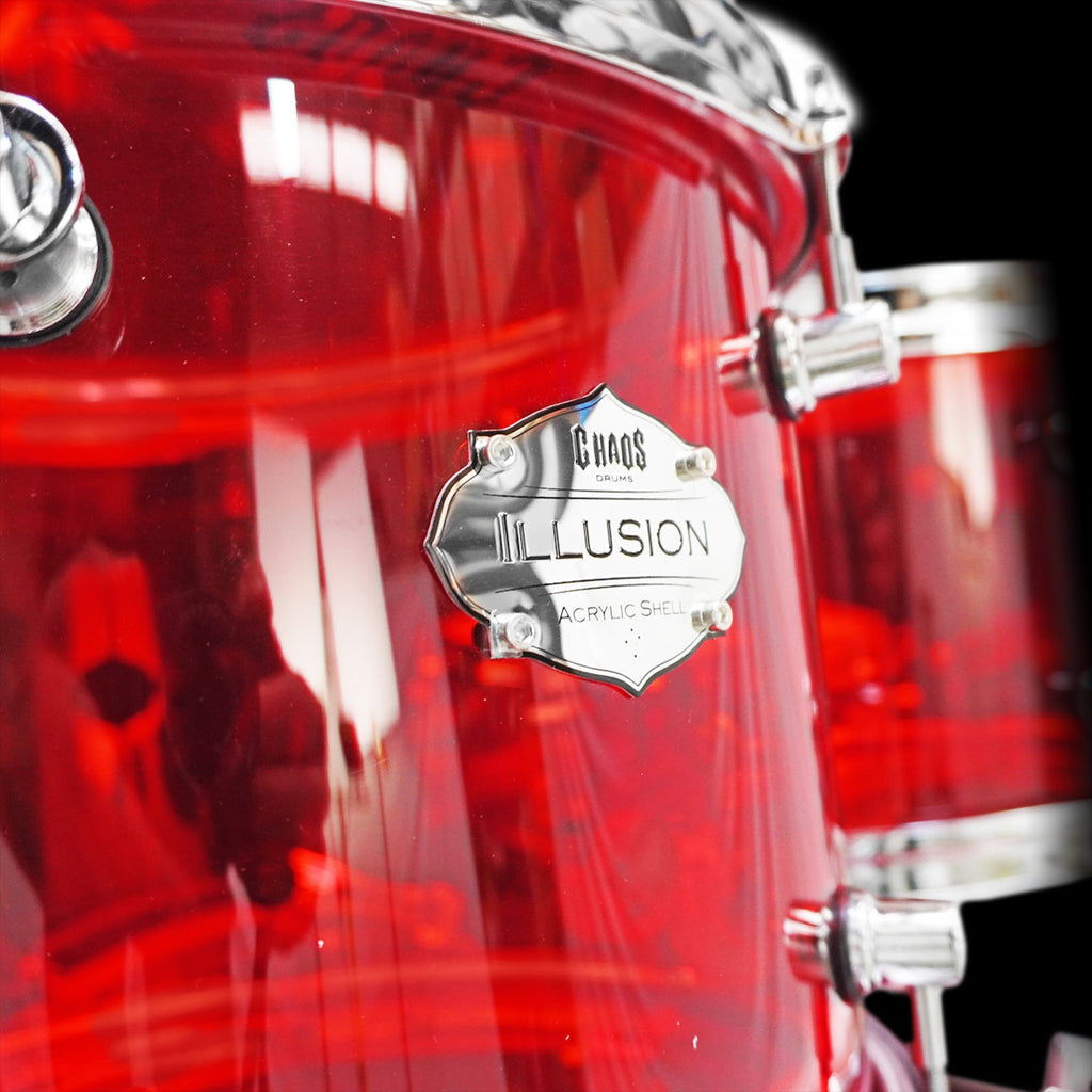 Chaos Illusion Acrylic Drum Kit - Red