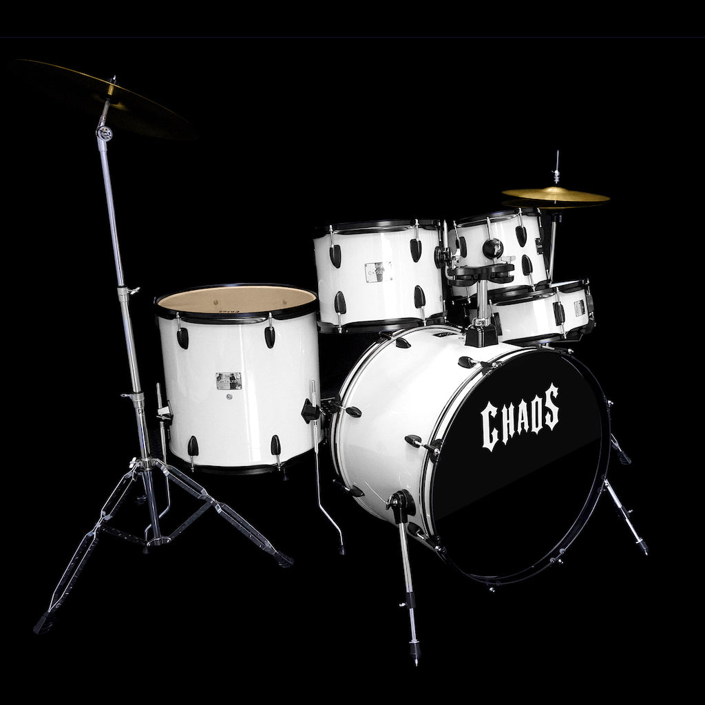Chaos Catalyst Beginner Drum Kit - White
