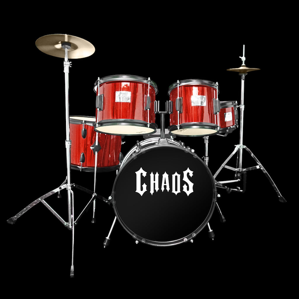 Chaos Catalyst Kids Beginner Junior Drum Kit Wine Red