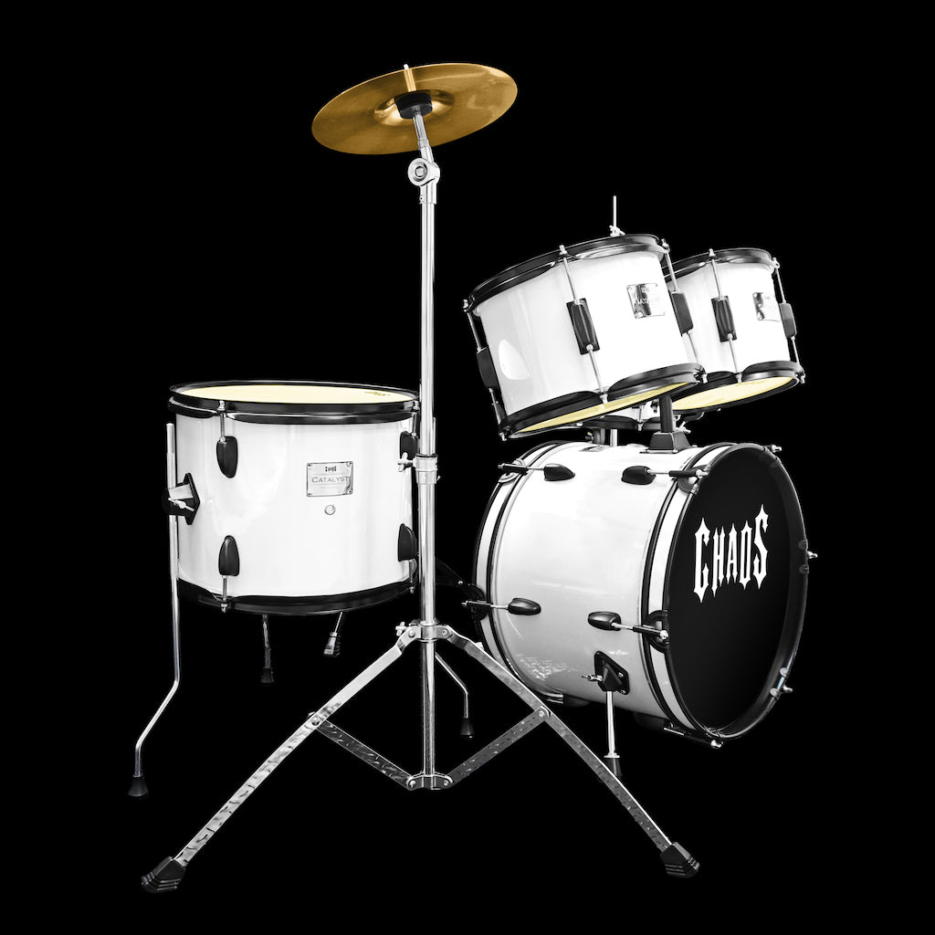 Chaos Catalyst Kids Beginner Junior Drum Kit - White