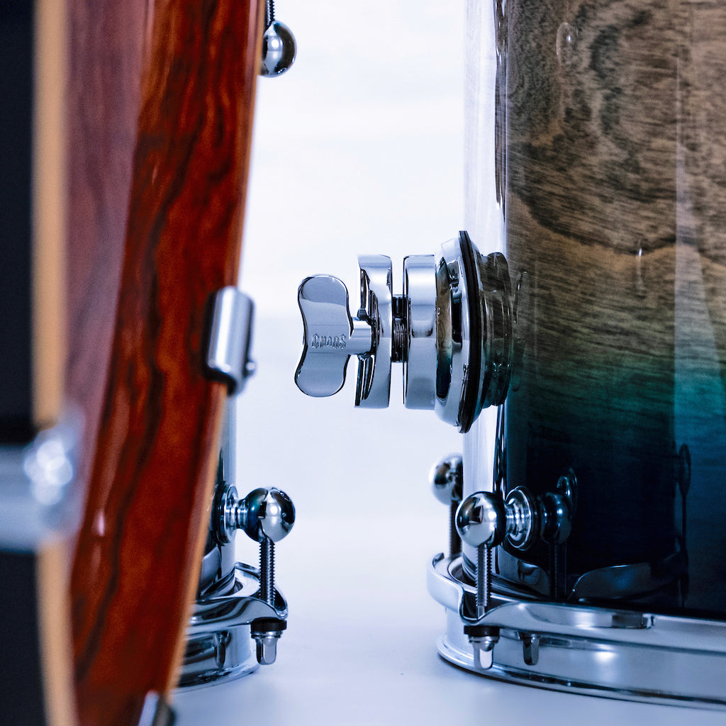 Chaos Elite Custom Drum Kit Birch & Bubinga - Blue Natural Burst