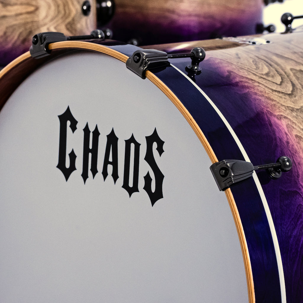 Chaos Elite Custom Drum Kit Birch & Bubinga - Purple Natural Burst
