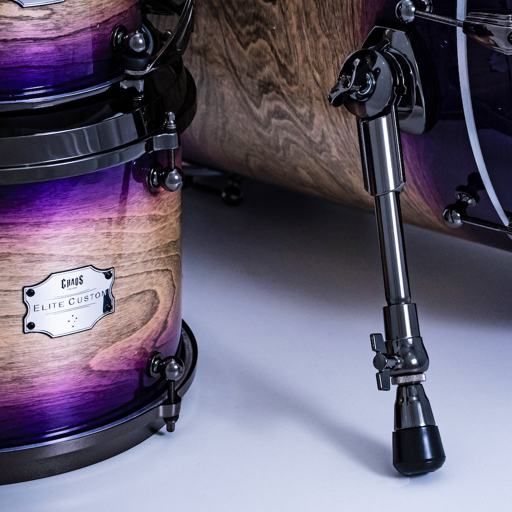 Chaos Elite Custom Drum Kit Birch & Bubinga - Purple Natural Burst