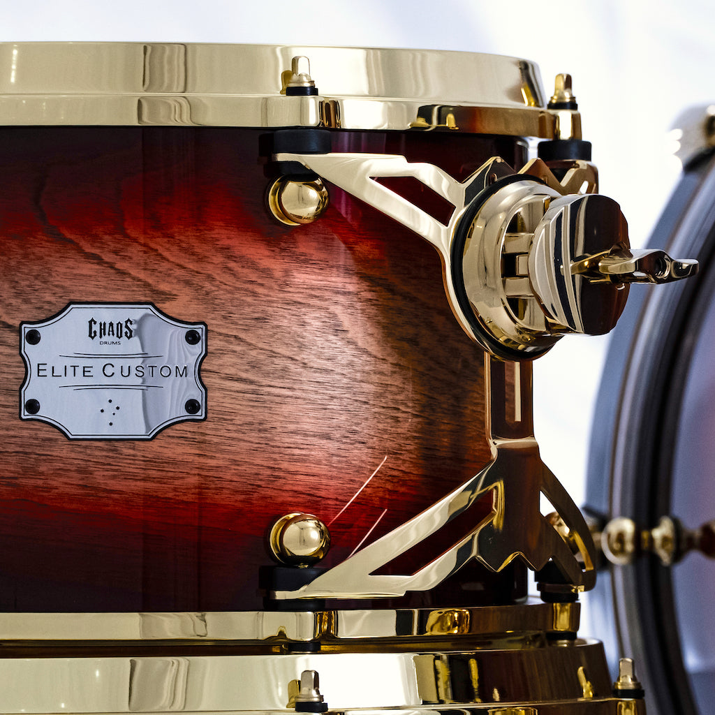 Chaos Elite Custom Drum Kit Birch & Bubinga - Red Natural Burst
