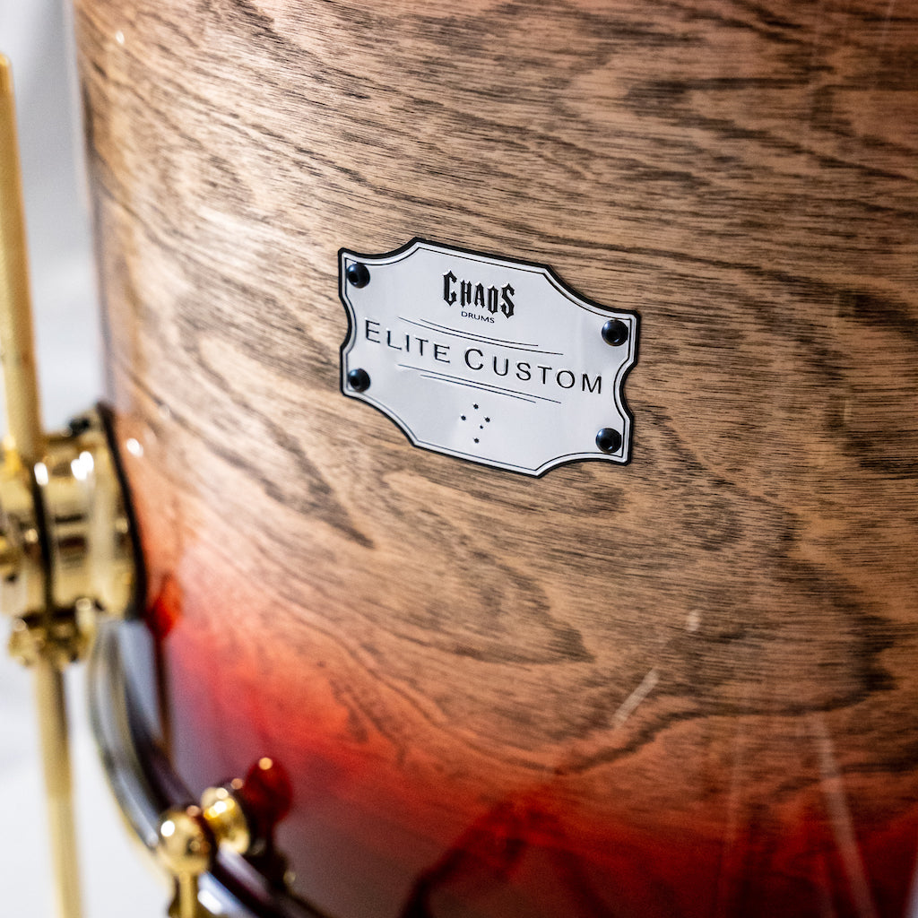 Chaos Elite Custom Drum Kit Birch & Bubinga - Red Natural Burst