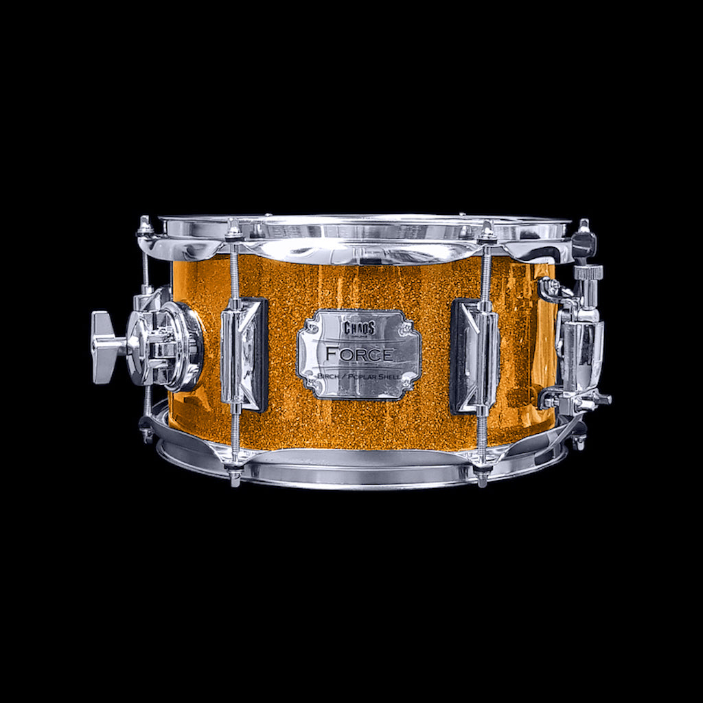 Chaos Force 12x5.5 Snare Drum - Orange Sparkle