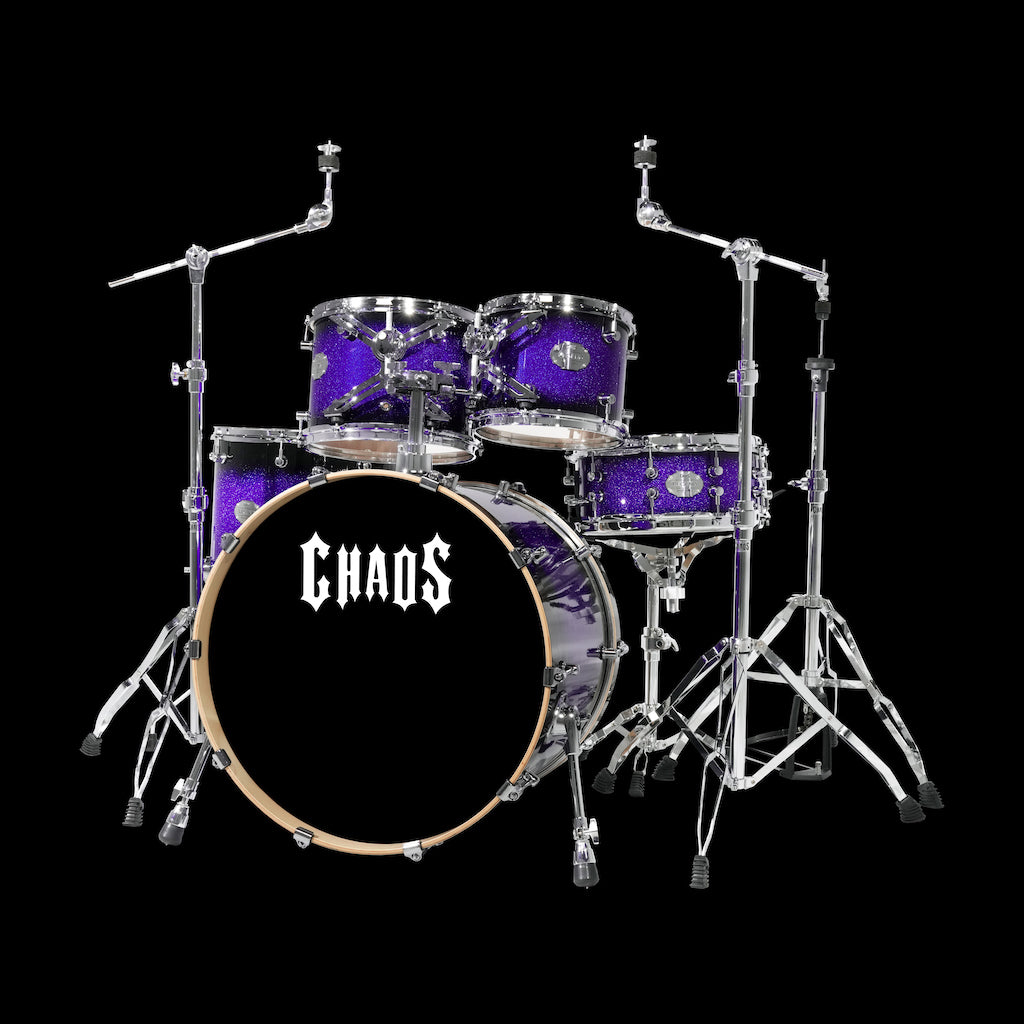 Chaos Legend Maple Drum Kit - Purple Sparkle Burst