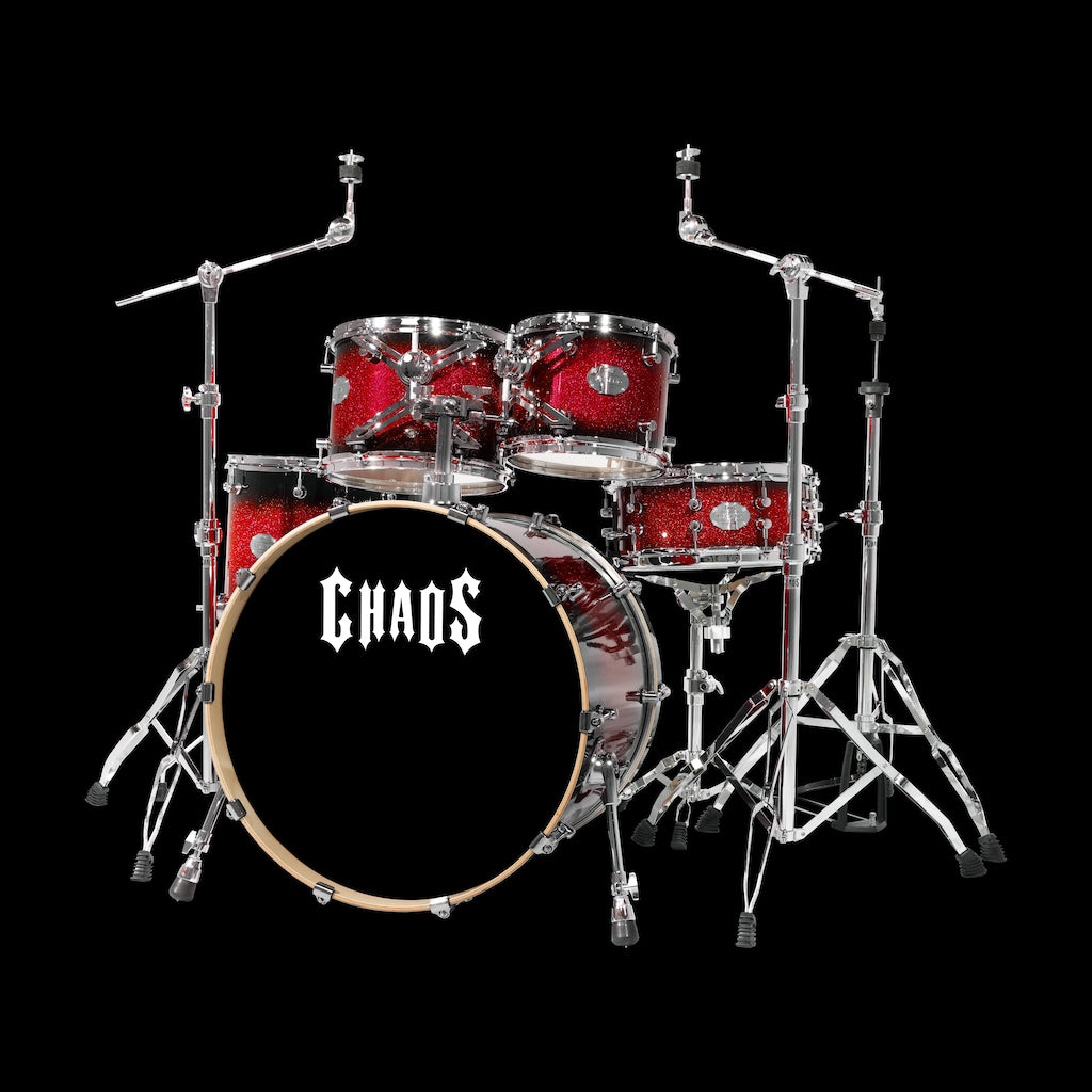 Chaos Legend Maple Drum Kit - Red Sparkle Burst