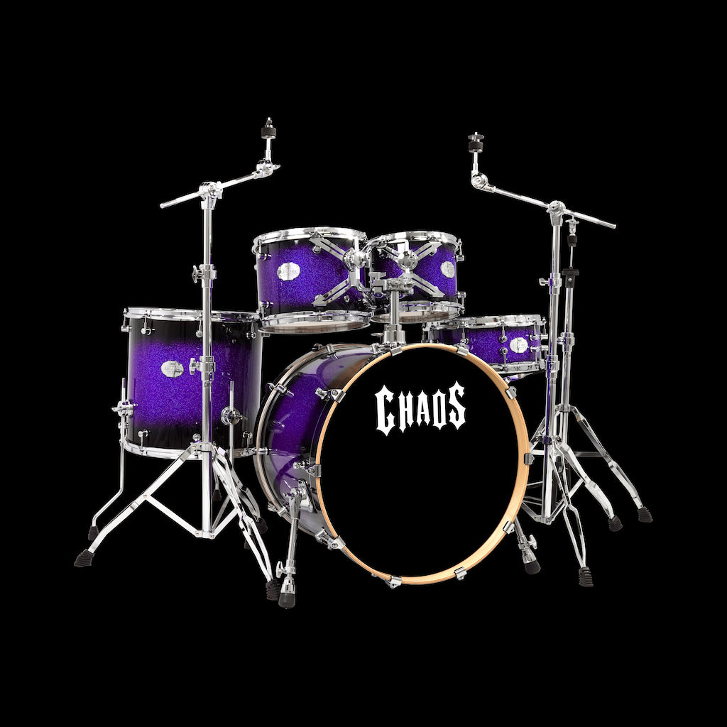 Chaos Legend Maple Drum Kit - Purple Sparkle Burst