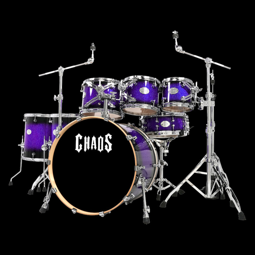 Chaos Legend Maple Drum Kit - Purple Sparkle Burst