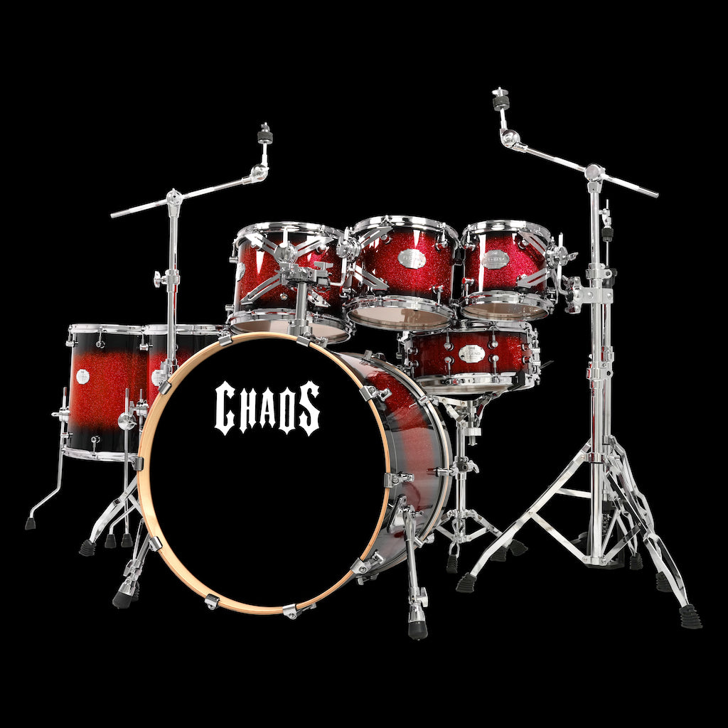 Chaos Legend Maple Drum Kit - Red Sparkle Burst