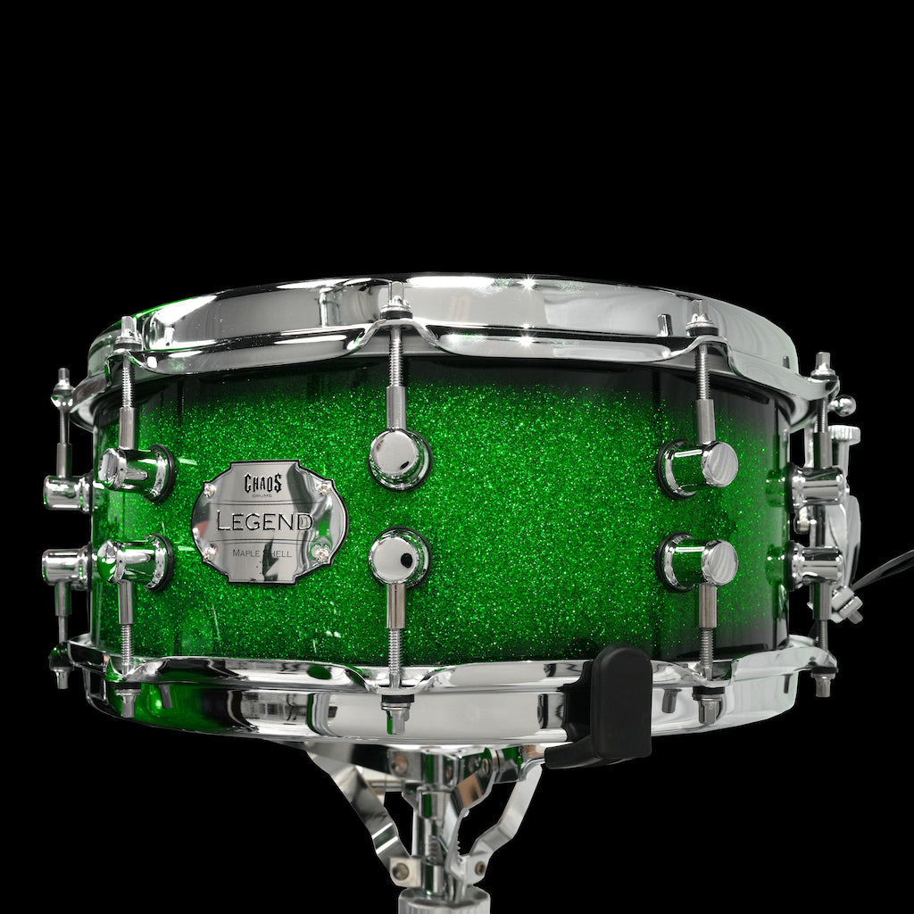 Chaos Legend Maple Drum Kit - Green Sparkle Burst