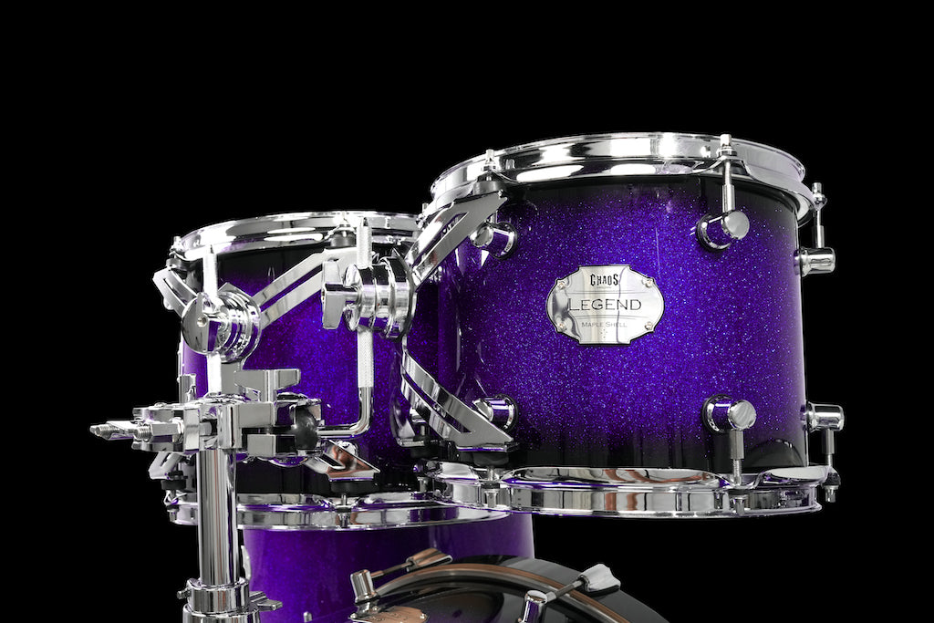 Chaos Legend Maple Drum Kit - Purple Sparkle Burst