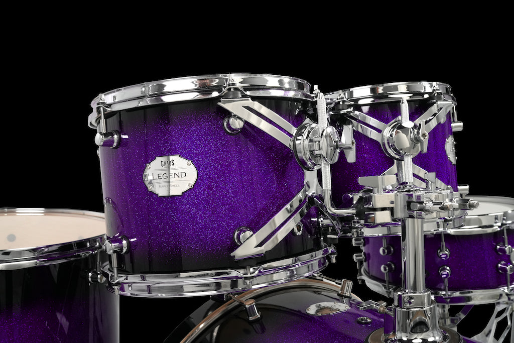 Chaos Legend Maple Drum Kit - Purple Sparkle Burst