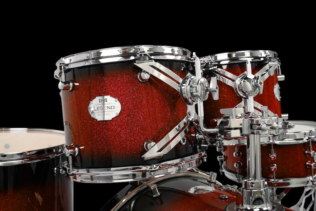 Chaos Legend Maple Drum Kit - Red Sparkle Burst