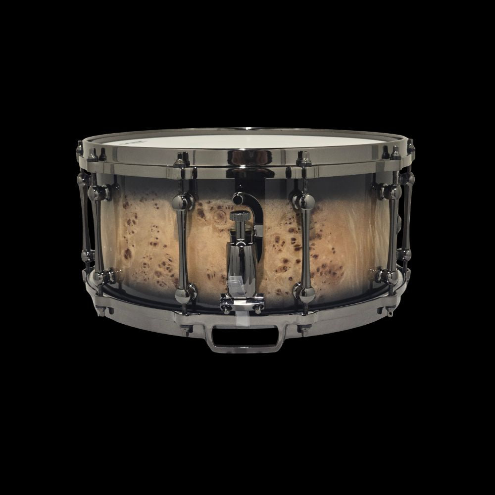 Chaos Twenty X Elite 14x6.5 20 Ply Snare Drum - Black Mappa Burl