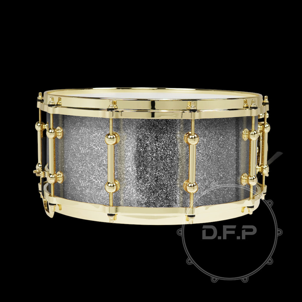 DFP 10Ply Maple Snare Drum Shells Silver Sparkle Lacquer