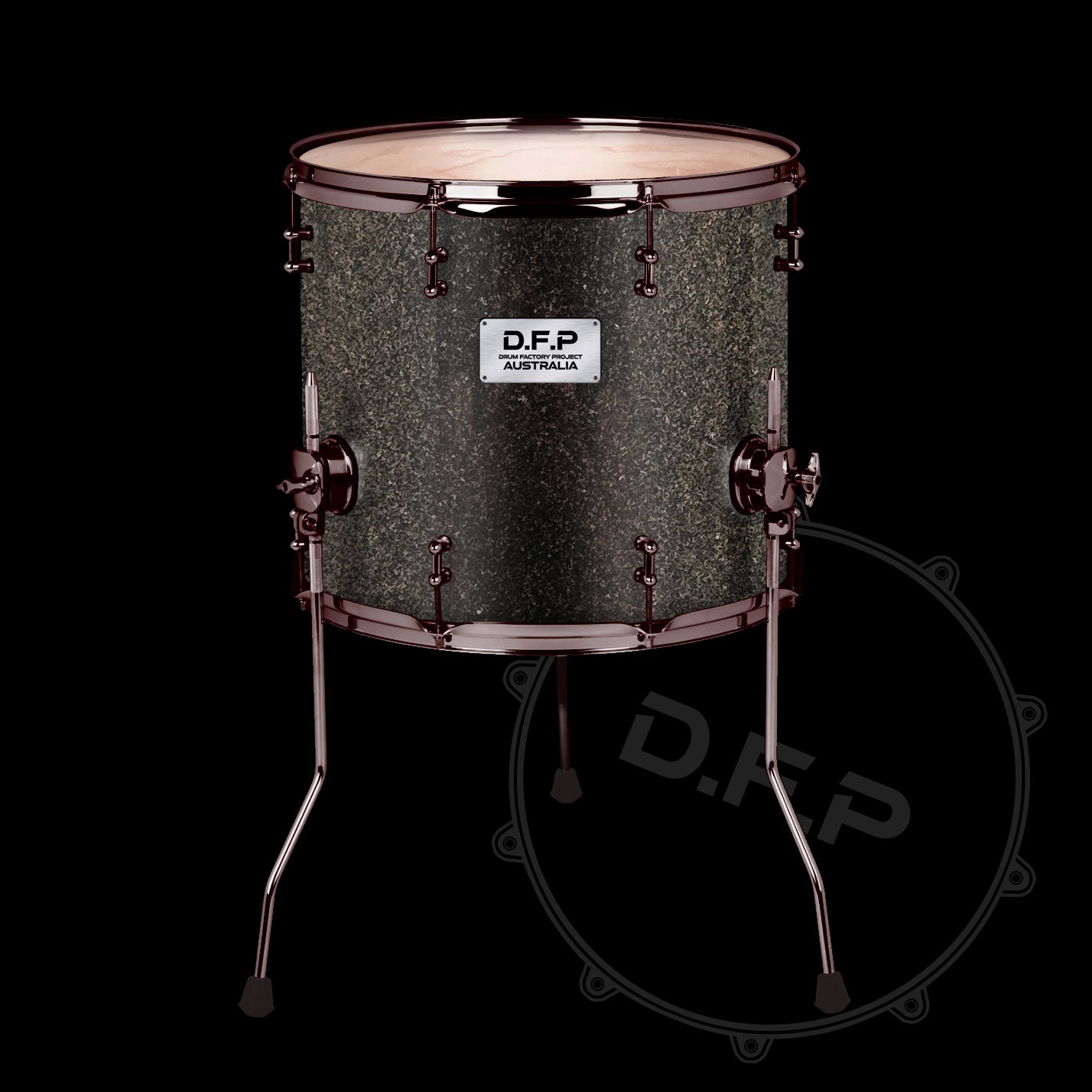 DFP Drum Wrap - Black Sparkle