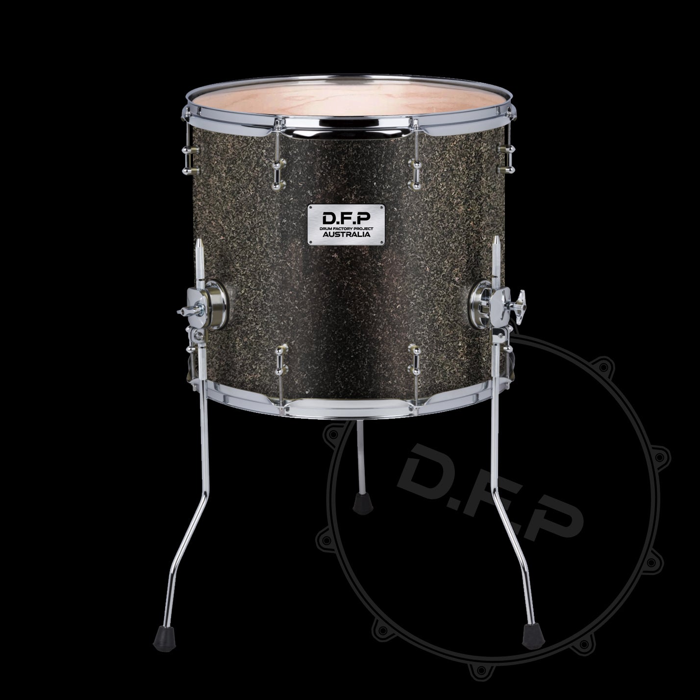 DFP Drum Wrap - Black Sparkle