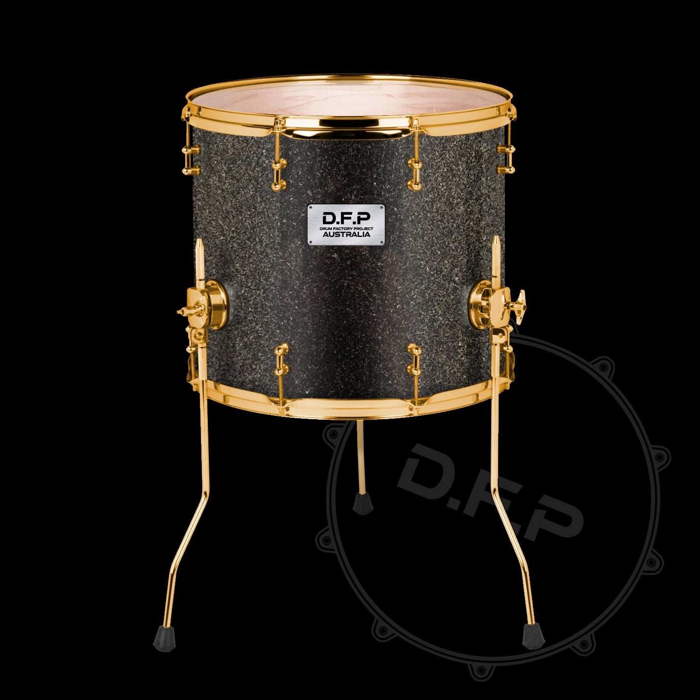 DFP Drum Wrap - Black Sparkle