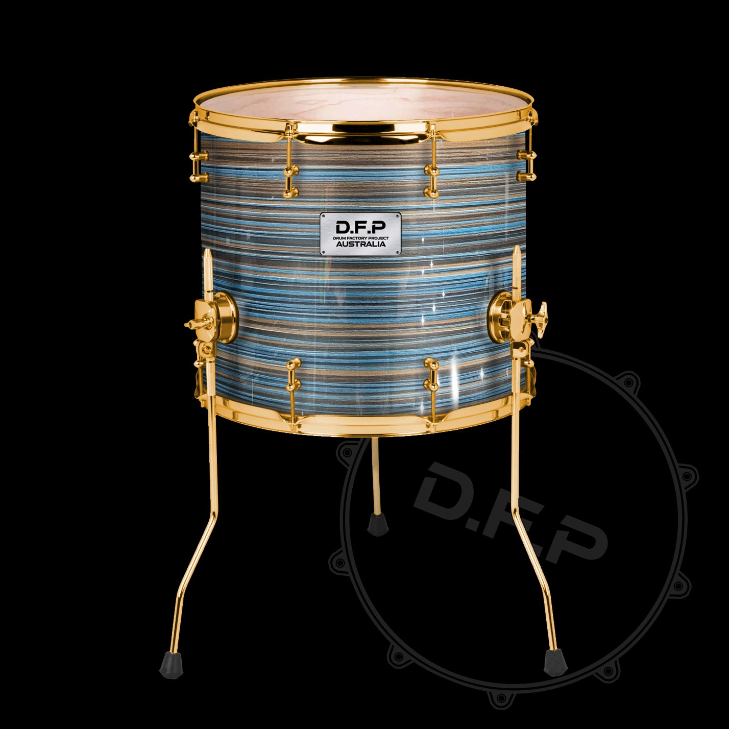DFP Drum Wrap - Blue & Cinnamon Strata