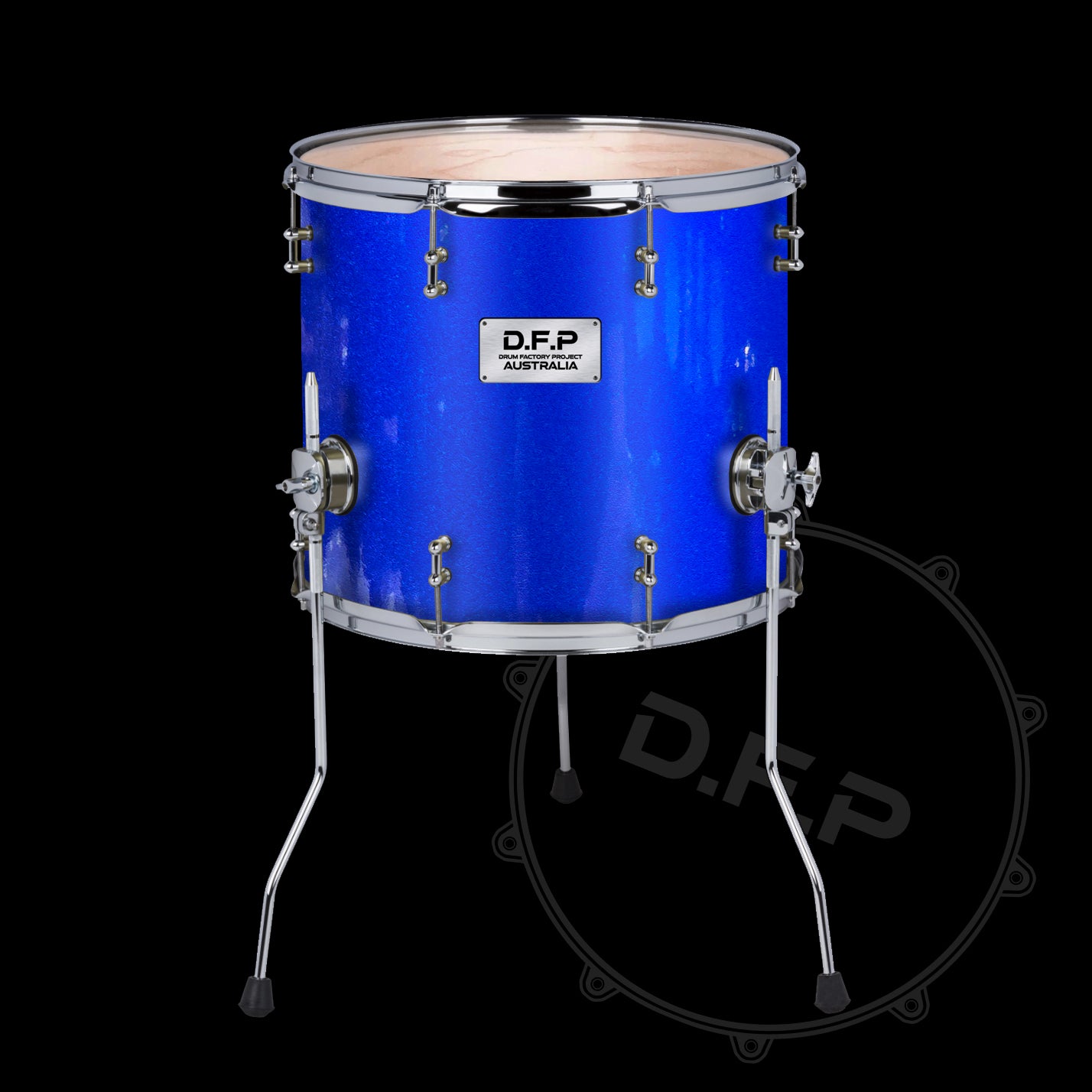 DFP Drum Wrap - Blue Glitter