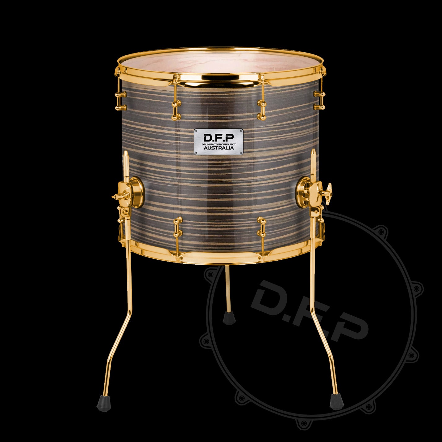DFP Drum Wrap - Dark Mocha Strata