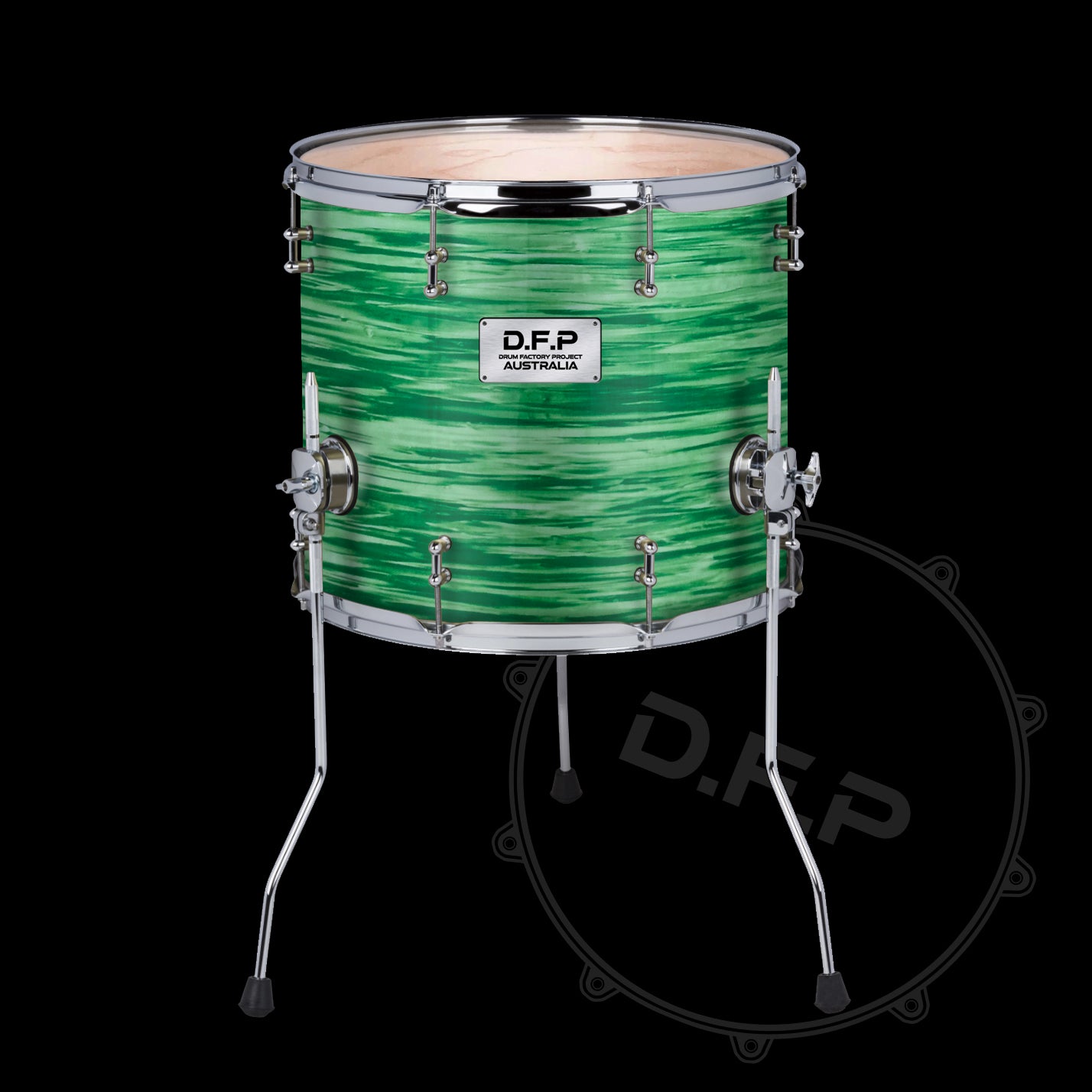 DFP Drum Wrap - Green Oyster Cream