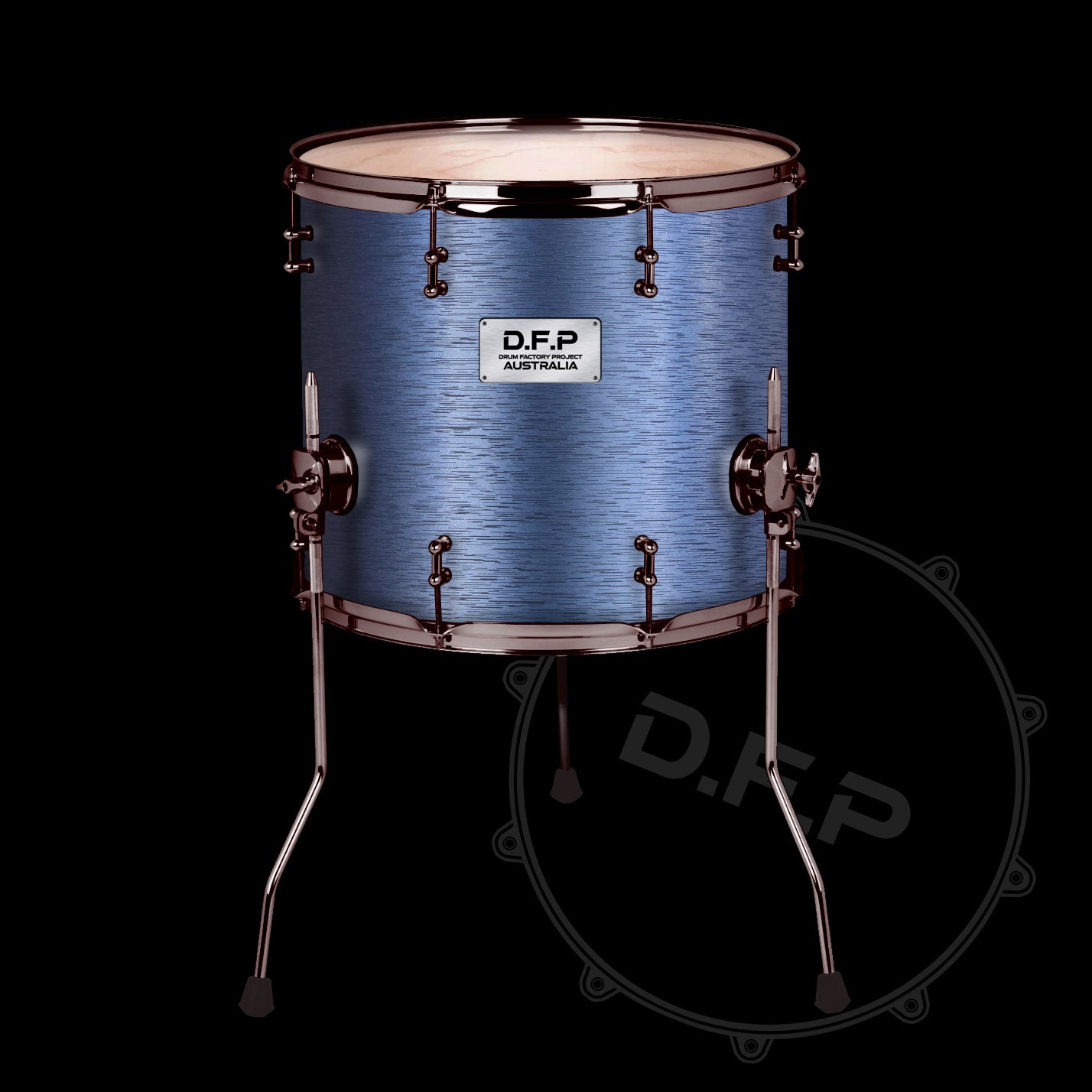 DFP Drum Wrap - Gun Metal Dark Blue