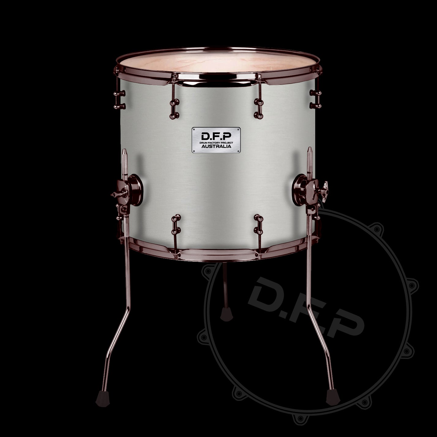DFP Drum Wrap - Gun Metal White